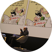 Alunos do Curso Profissional de T�cnico de Multim�dia participam na confer�ncia do cartoonista Lu�s Afonso