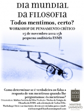 Dia Mundial de Filosofia - Todos mentimos, certo?